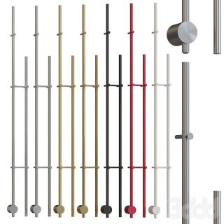 Электрический полотенцесушитель Broner Bruno Due BRD.094.170.0000.RAL 9005M 170 см с кнопкой чёрный матовый